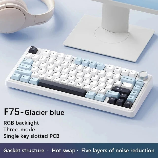 AULA F75 Gaming Mechanical Keyboard - RGB 75% Wireless/Bluetooth