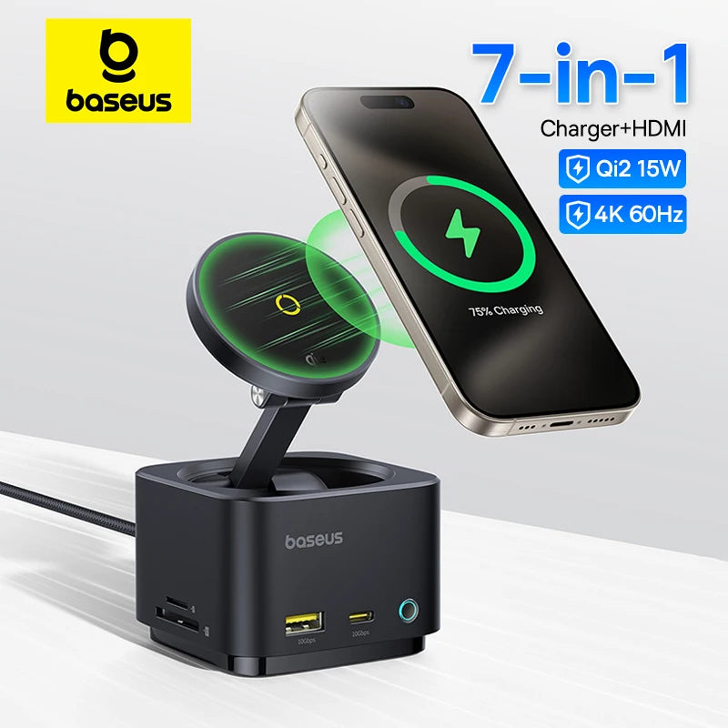 Baseus Mag pro Series II 7-in-1 Magnetic Wireless Charging Hub