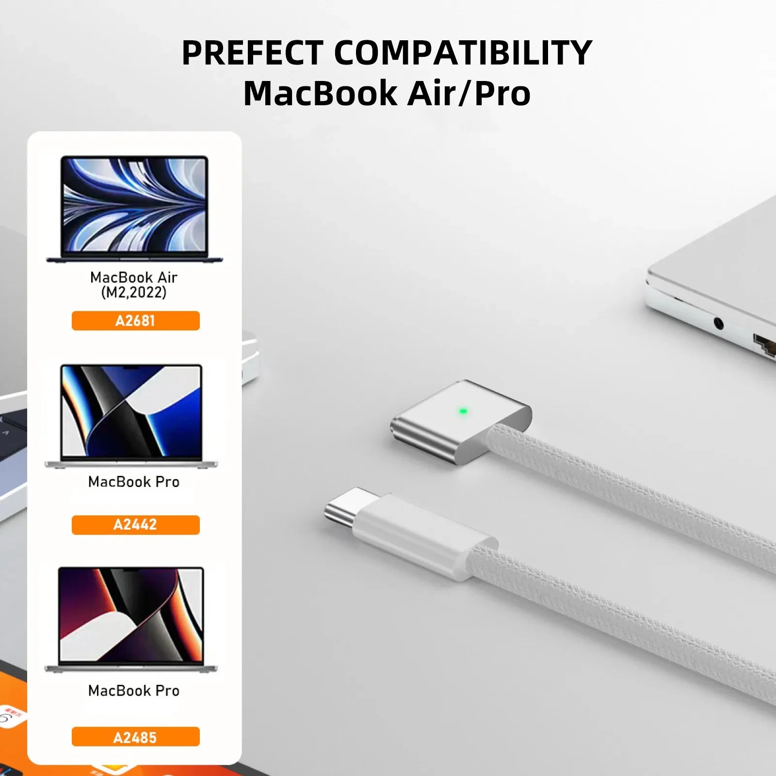 DRIVISION MAGLINK 140W - Magnetic Magsafe 3 Charging Cable for MacBook Pro