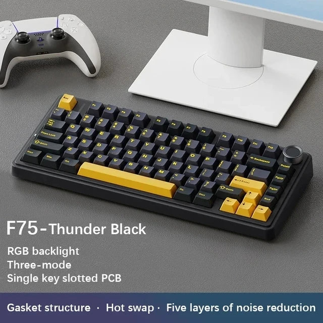 AULA F75 Gaming Mechanical Keyboard - RGB 75% Wireless/Bluetooth