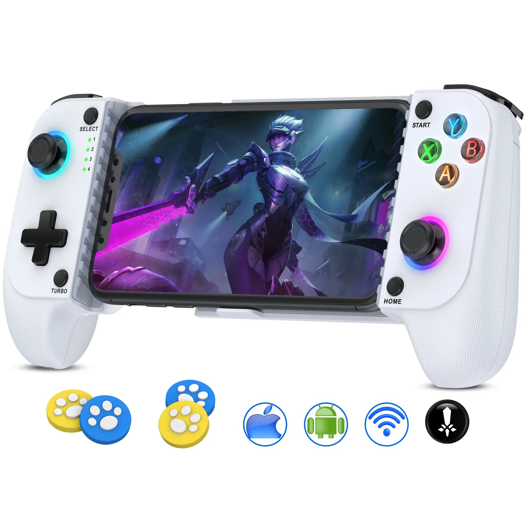 BEBONCOOL MC103 Gamepad Type-C Mobile Phone Controller Hall Effect Stretching Handle Joystick Android Ps Cloud Game Customized