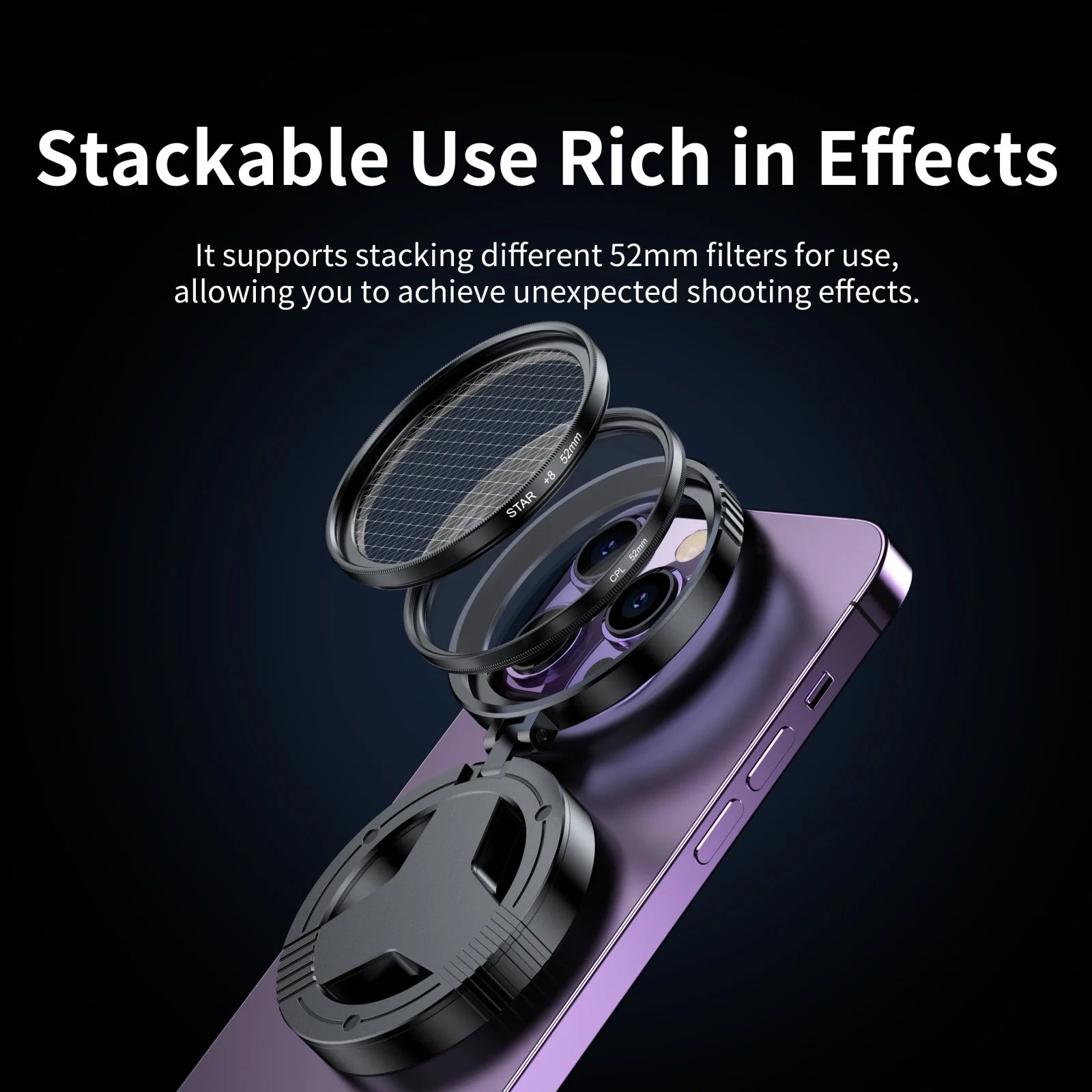 FluidShot Pro 52mm CPL Magnetic Filter - iPhone & Android Camera Lens