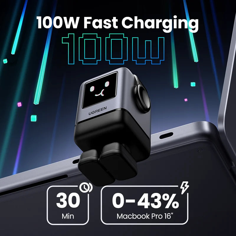 UGREEN UNO 100W - GaN Robot Fast Charger (UK, CE Certified)
