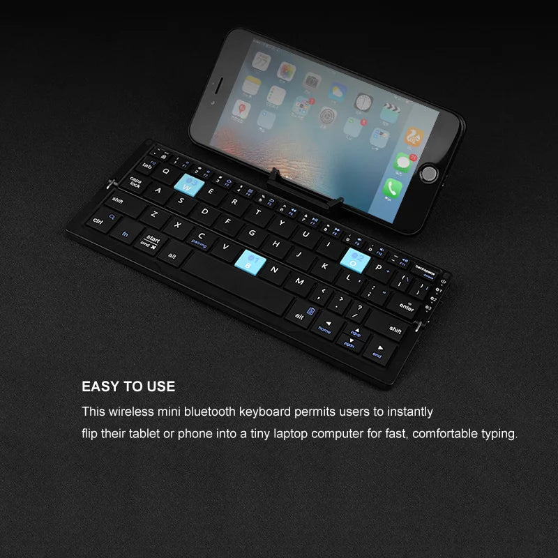 BOW FOLIO AIR - Mini Folding Bluetooth Keyboard (3 Devices)