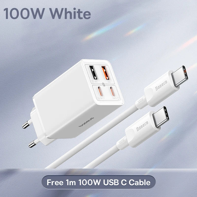 BASEUS DRIVISION 100W - 6-Port GaN Charger (UK, MacBook/iPhone)