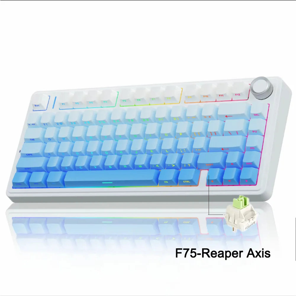 AULA F75 Gaming Mechanical Keyboard - RGB 75% Wireless/Bluetooth