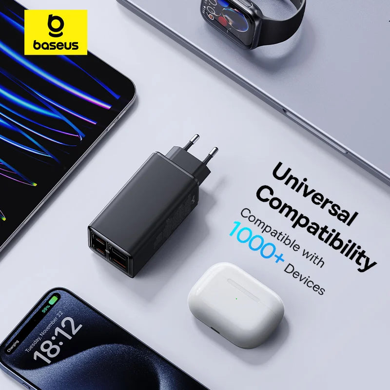 BASEUS DRIVISION 100W - 6-Port GaN Charger (UK, MacBook/iPhone)