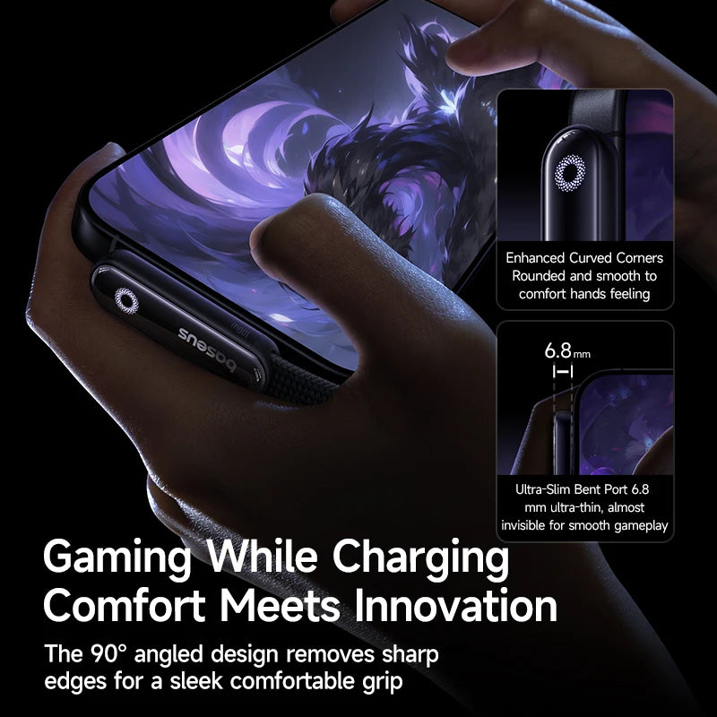 BASEUS MVP3 ELBOW - 100W LED Elbow Type-C Cable for MacBook & Fast Charging