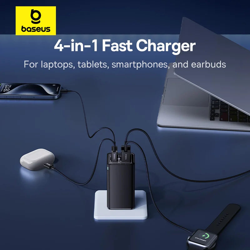 BASEUS DRIVISION 100W - 6-Port GaN Charger (UK, MacBook/iPhone)