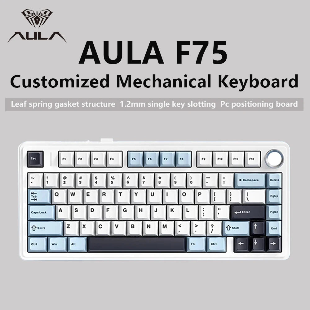 AULA F75 Gaming Mechanical Keyboard - RGB 75% Wireless/Bluetooth