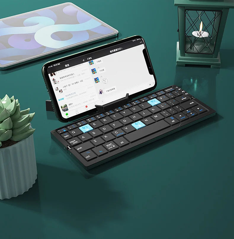 BOW FOLIO AIR - Mini Folding Bluetooth Keyboard (3 Devices)