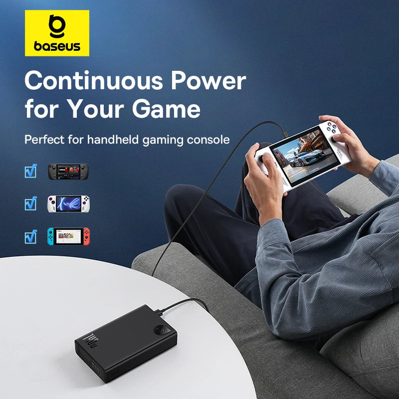 BASEUS GUARDIAN 140W - 24000mAh Power Bank (UK, 3-Port)
