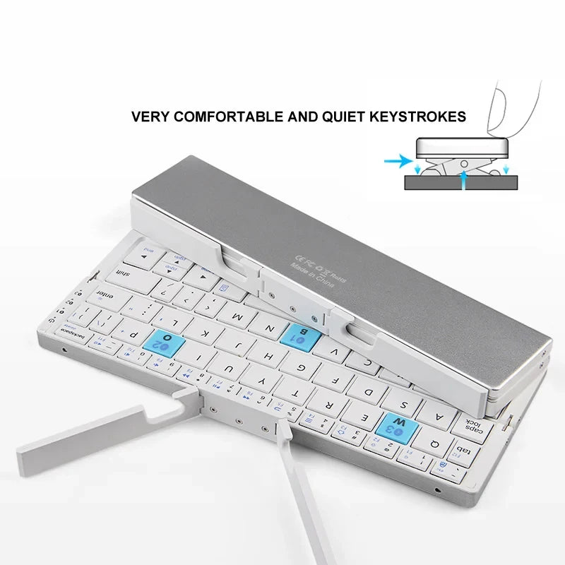 BOW FOLIO AIR - Mini Folding Bluetooth Keyboard (3 Devices)