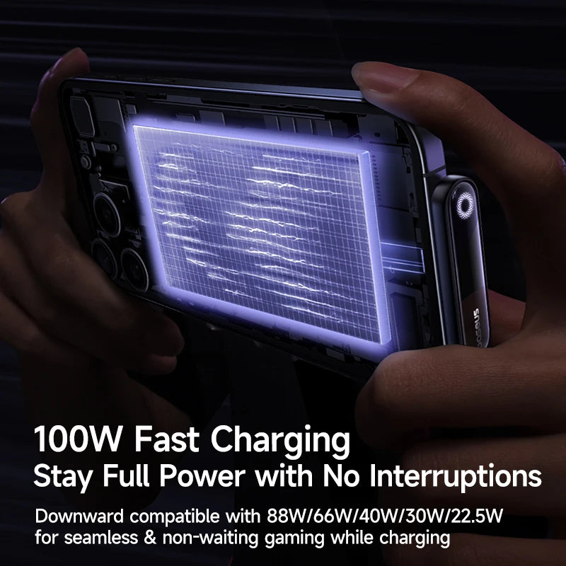 BASEUS MVP3 ELBOW - 100W LED Elbow Type-C Cable for MacBook & Fast Charging