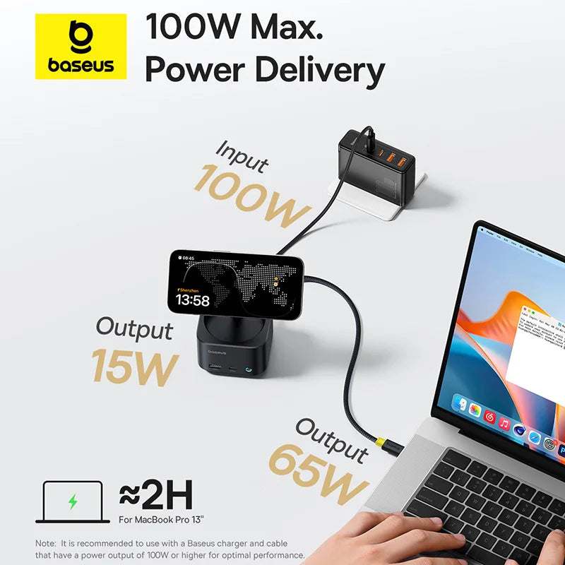 Baseus Mag pro Series II 7-in-1 Magnetic Wireless Charging Hub